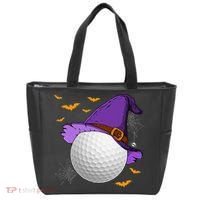 Golf Ball Witch Hat Pumpkin Spooky Halloween Costume Tote Bag thumb 0