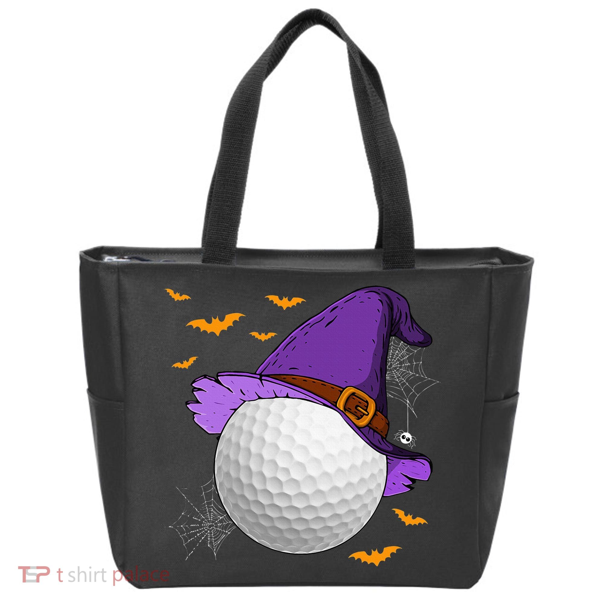 Golf Ball Witch Hat Pumpkin Spooky Halloween Costume Tote Bag