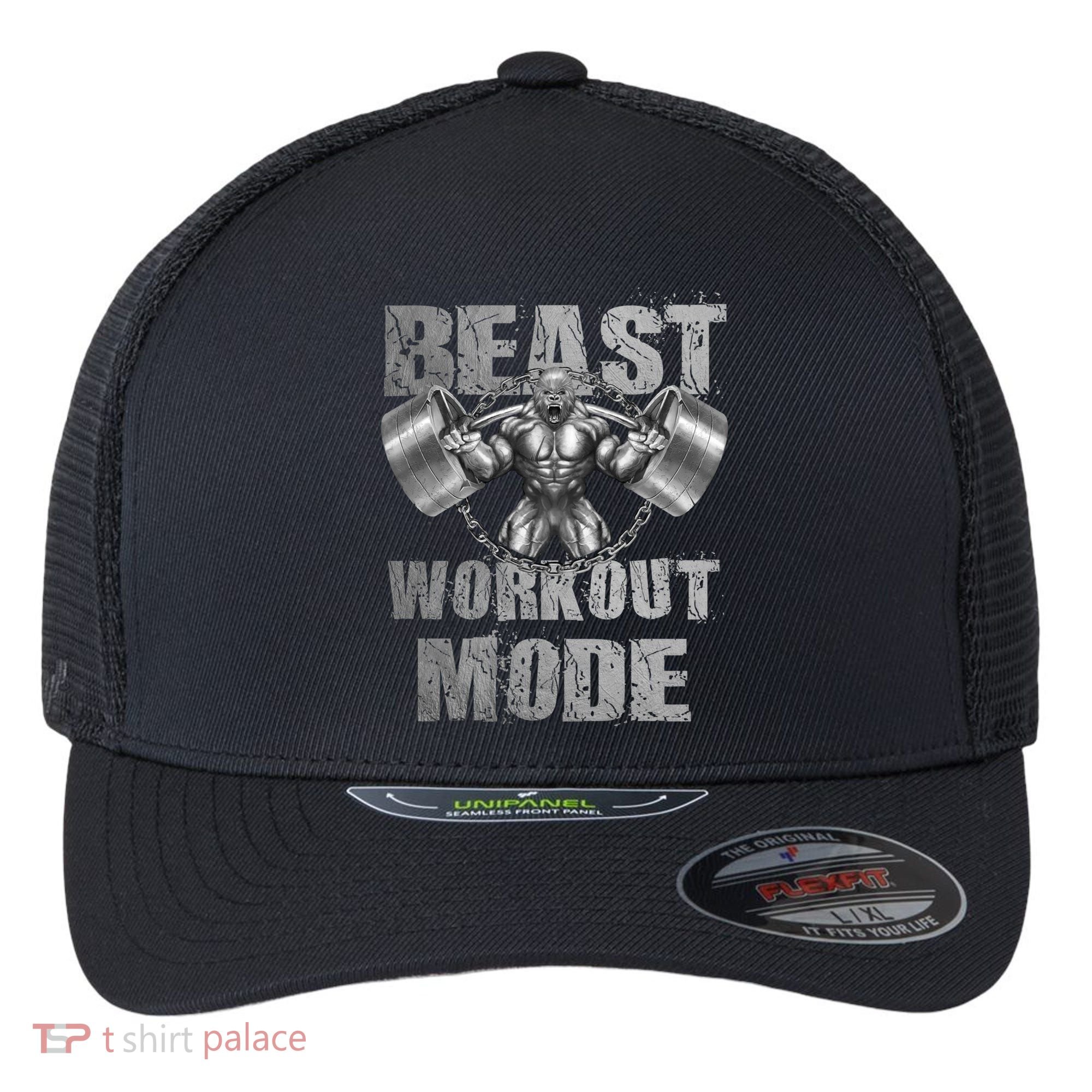 Gorilla Beast Workout Mode Lifting Weights Fitness Gym Meaningful Gift Flexfit Unipanel Trucker Cap
