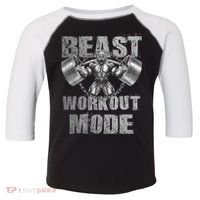 Gorilla Beast Workout Mode Lifting Weights Fitness Gym Meaningful Gift Toddler Fine Jersey T-Shirt thumb 0