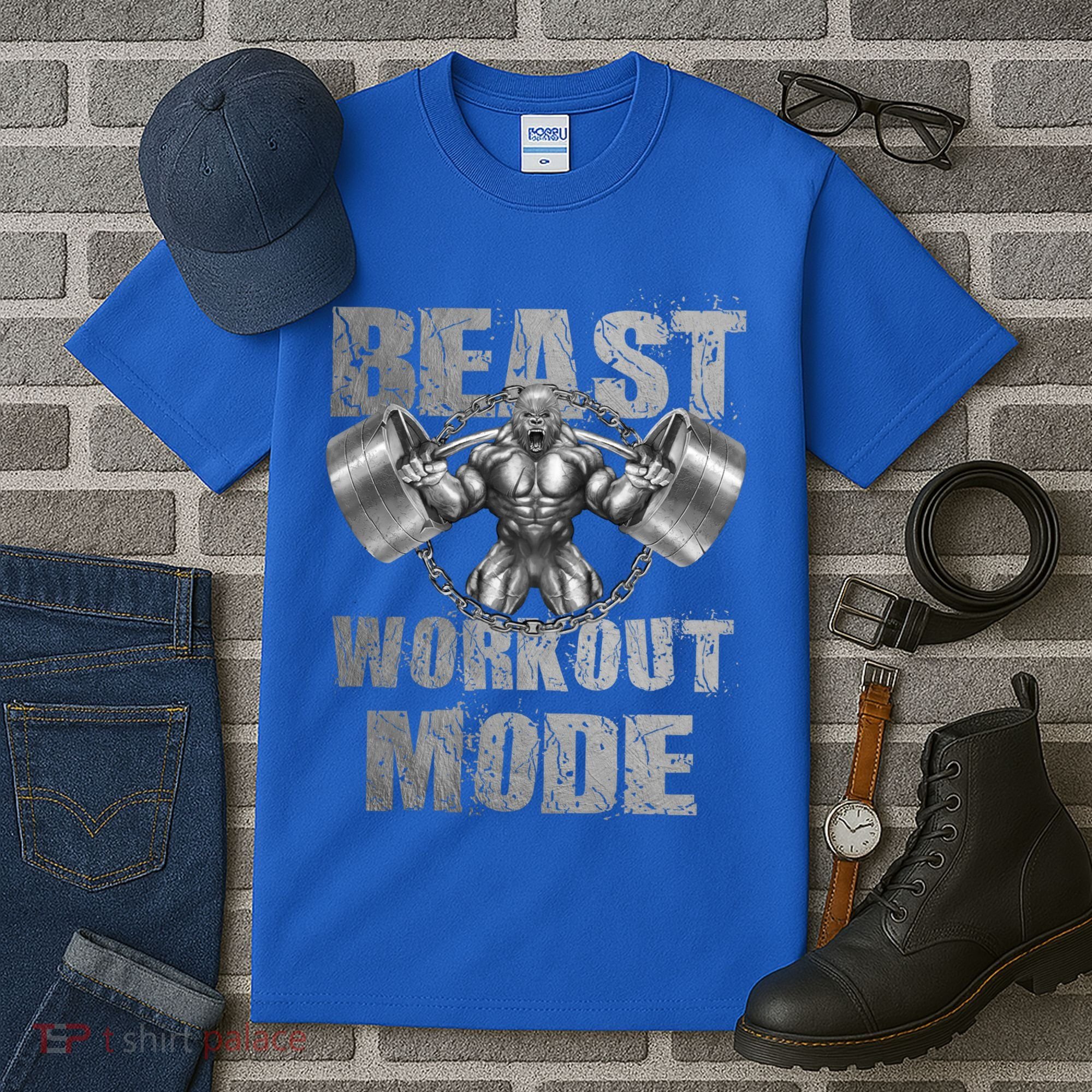 Gorilla Beast Workout Mode Lifting Weights Fitness Gym Meaningful Gift Tall T-Shirt