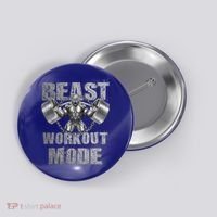 Gorilla Beast Workout Mode Lifting Weights Fitness Gym Meaningful Gift Button thumb 0