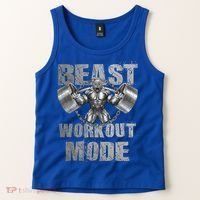 Gorilla Beast Workout Mode Lifting Weights Fitness Gym Meaningful Gift Tank Top thumb 2