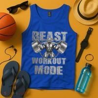 Gorilla Beast Workout Mode Lifting Weights Fitness Gym Meaningful Gift Tank Top thumb 4