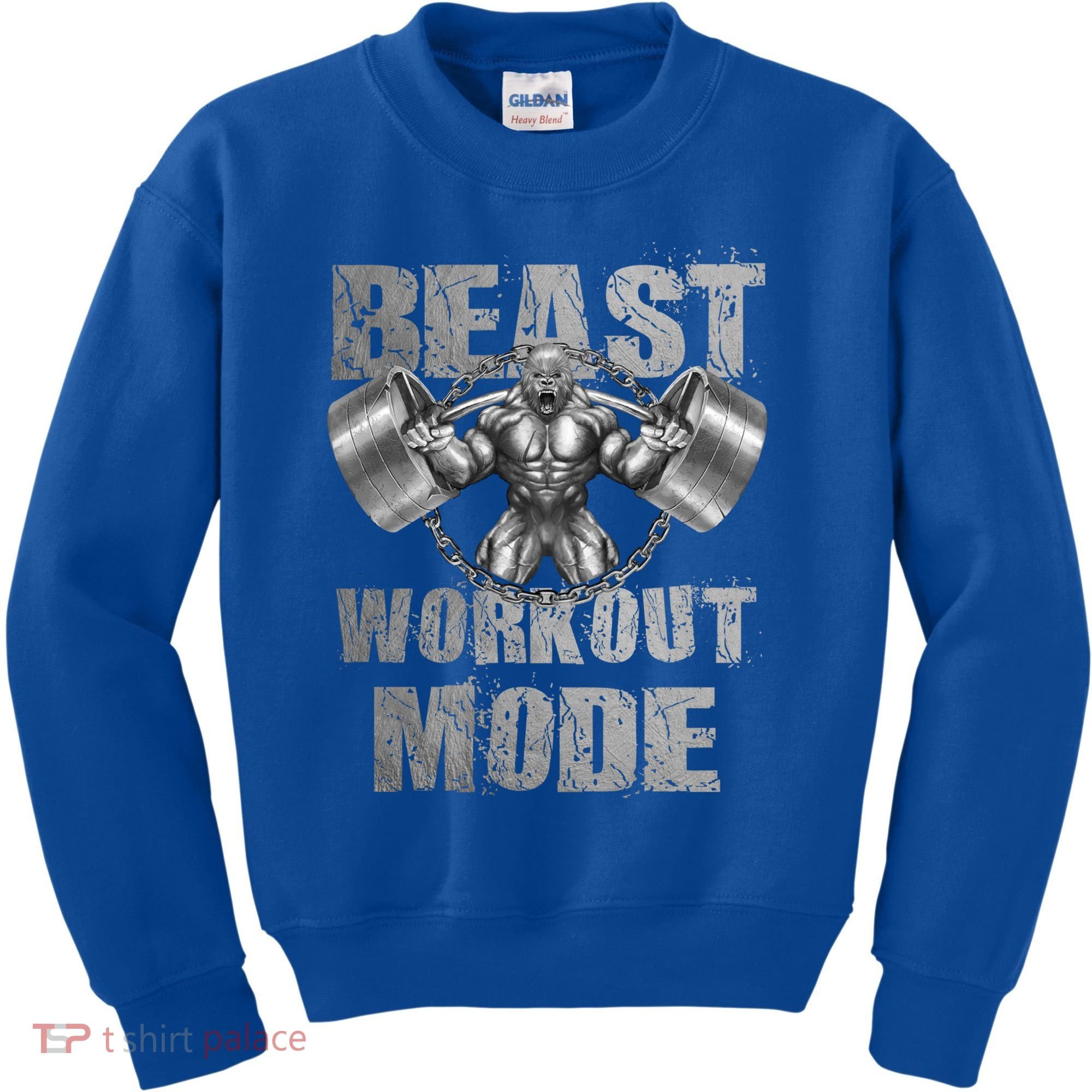 Gorilla Beast Workout Mode Lifting Weights Fitness Gym Meaningful Gift Kids Sweatshirt