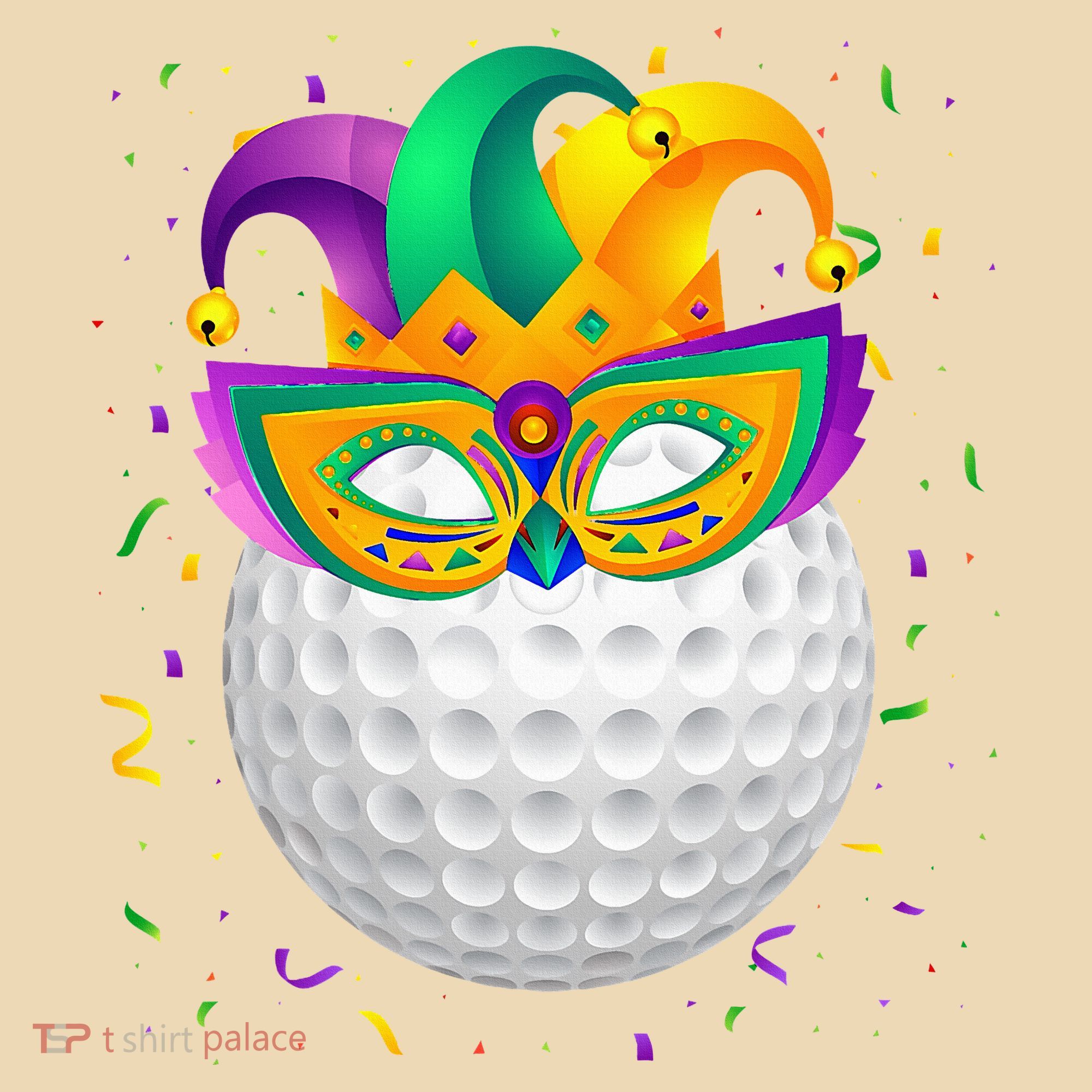 Golf Ball With Jester Hat Mardi Gras Fat Tuesday Parade Tote Bag