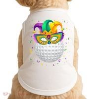 Golf Ball With Jester Hat Mardi Gras Fat Tuesday Parade Doggie Tank thumb 0