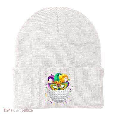 Golf Ball With Jester Hat Mardi Gras Fat Tuesday Parade Beanie