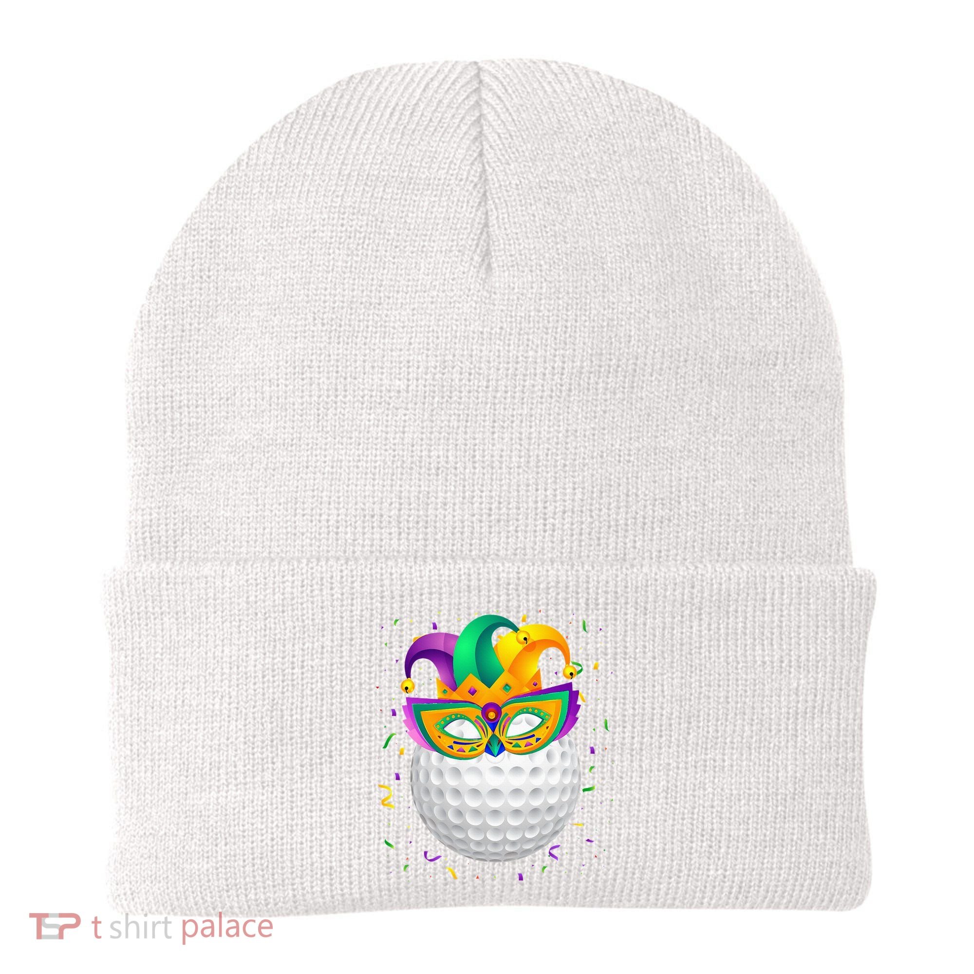Golf Ball With Jester Hat Mardi Gras Fat Tuesday Parade Beanie