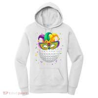 Golf Ball With Jester Hat Mardi Gras Fat Tuesday Parade Women's Hoodie thumb 0