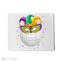 Golf Ball With Jester Hat Mardi Gras Fat Tuesday Parade Mousepad thumb 0