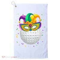 Golf Ball With Jester Hat Mardi Gras Fat Tuesday Parade Golf Towel thumb 0