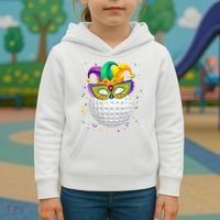 Golf Ball With Jester Hat Mardi Gras Fat Tuesday Parade Kids Hoodie thumb 3