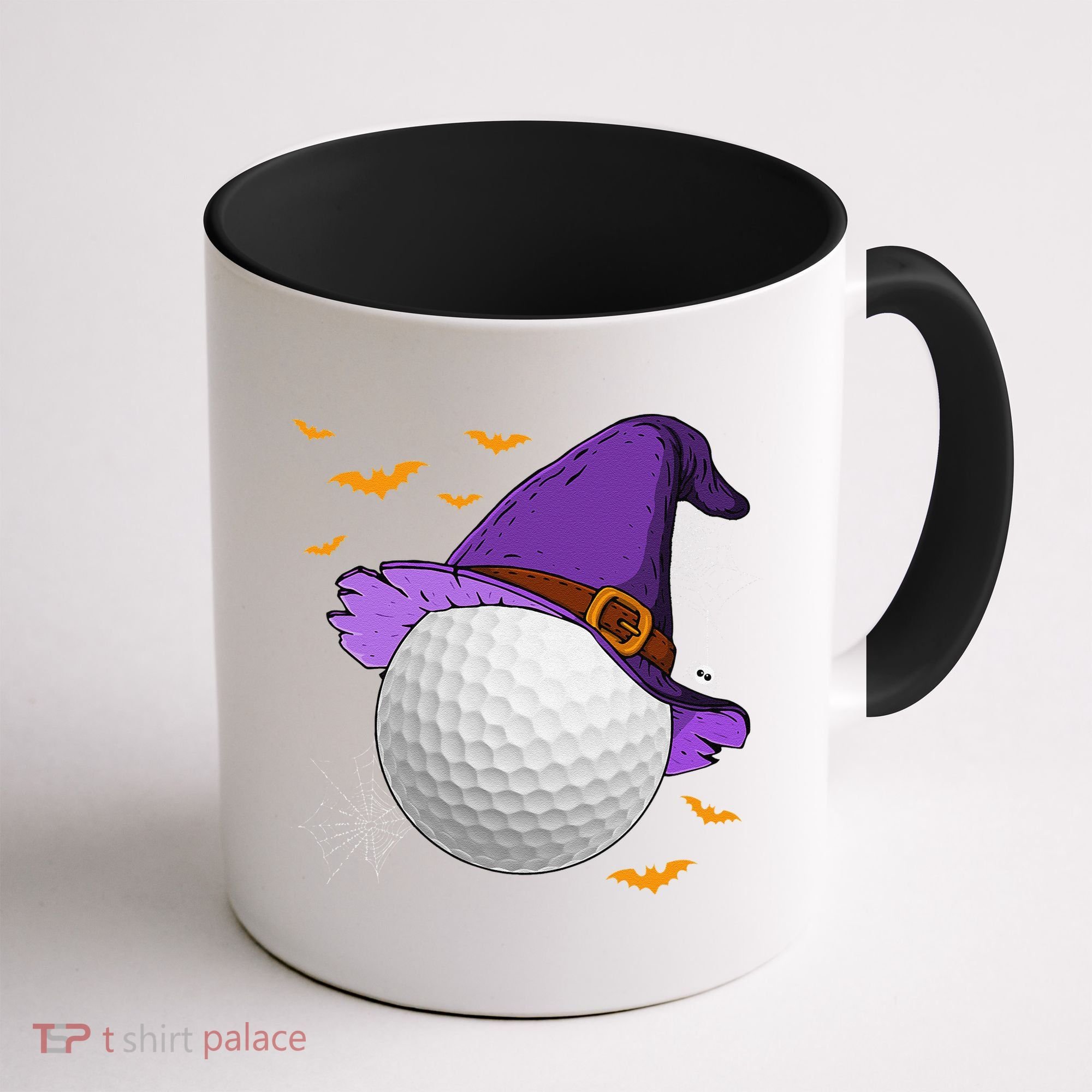Golf Ball Witch Hat Pumpkin Spooky Halloween Costume Coffee Mug