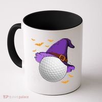 Golf Ball Witch Hat Pumpkin Spooky Halloween Costume Coffee Mug thumb 0