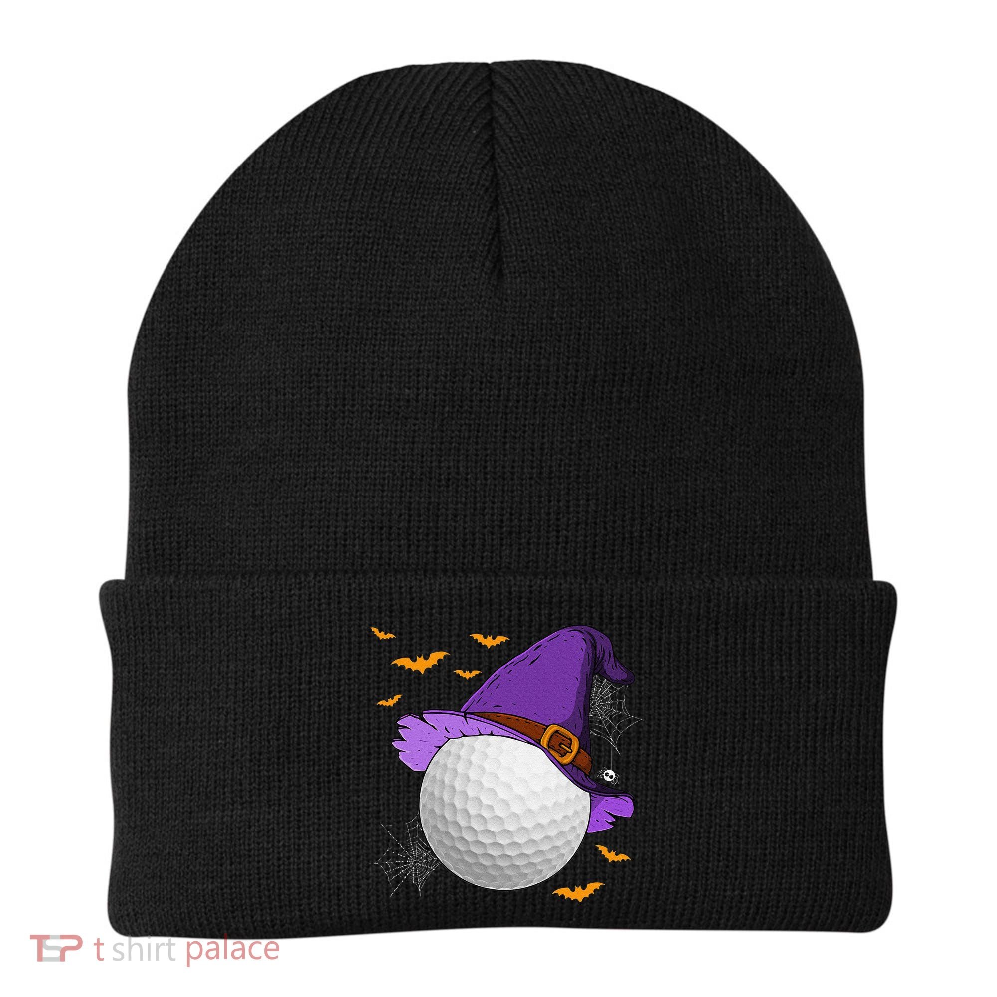 Golf Ball Witch Hat Pumpkin Spooky Halloween Costume Beanie