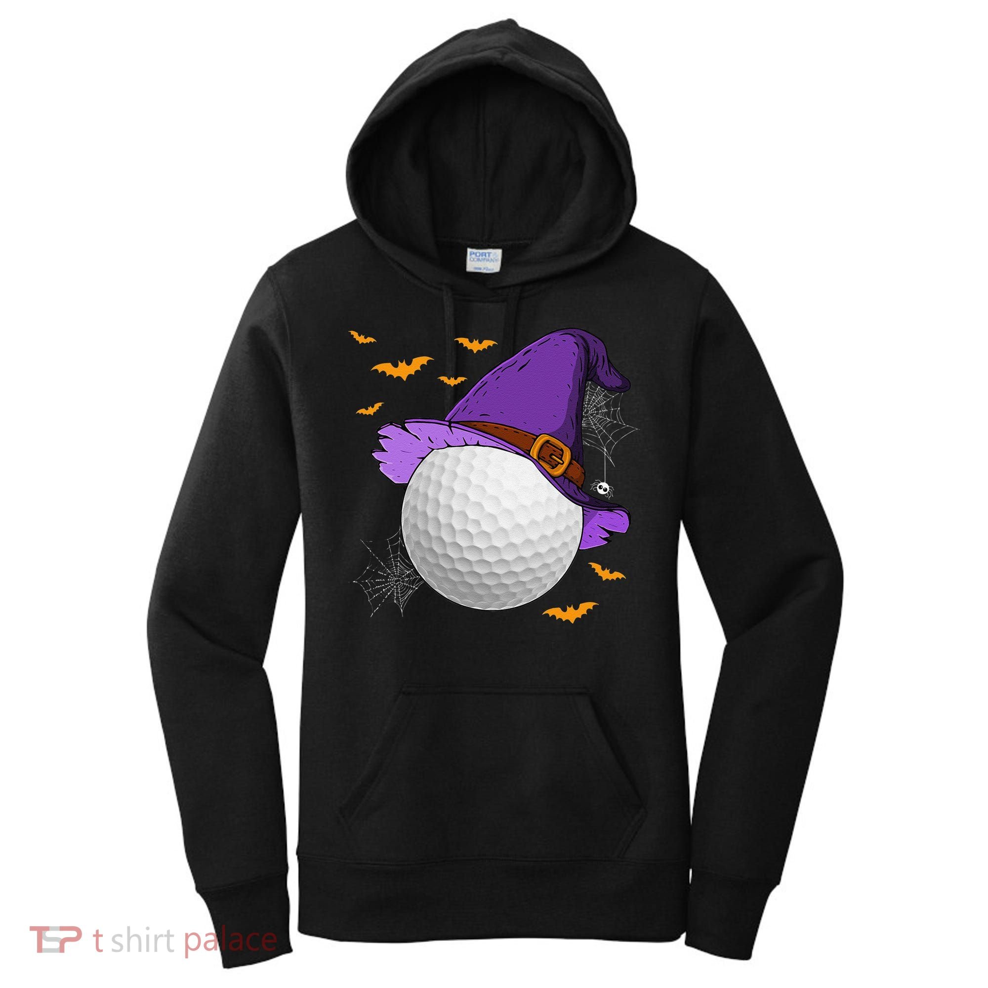 Golf Ball Witch Hat Pumpkin Spooky Halloween Costume Women's Hoodie