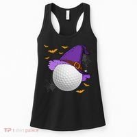 Golf Ball Witch Hat Pumpkin Spooky Halloween Costume Women's Tank Top thumb 0