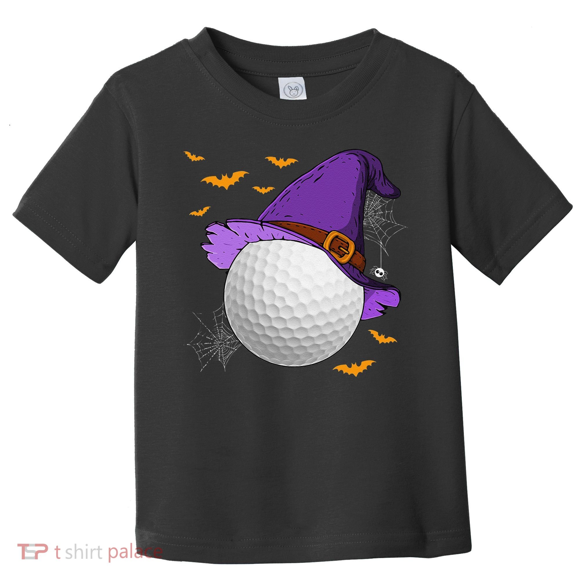 Golf Ball Witch Hat Pumpkin Spooky Halloween Costume Toddler T-Shirt