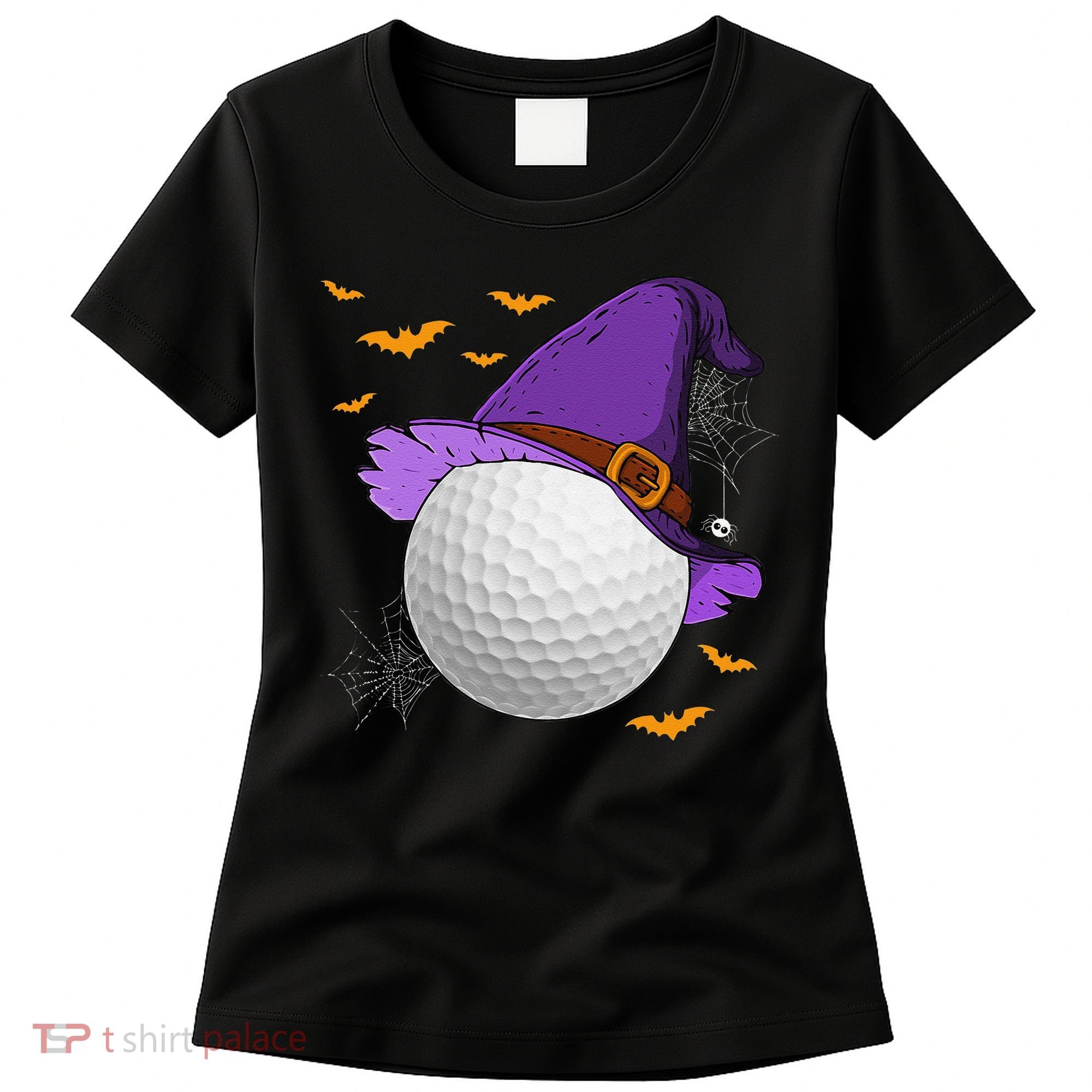 Golf Ball Witch Hat Pumpkin Spooky Halloween Costume Women's T-Shirt