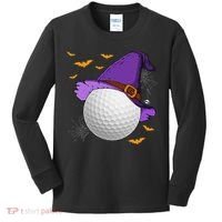 Golf Ball Witch Hat Pumpkin Spooky Halloween Costume Kids Long Sleeve Shirt thumb 0