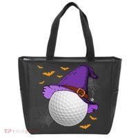 Golf Ball Witch Hat Pumpkin Spooky Halloween Costume Tote Bag thumb 0