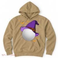 Golf Ball Witch Hat Pumpkin Spooky Halloween Costume Hoodie thumb 0