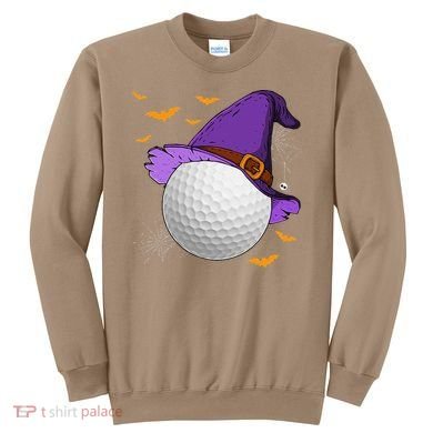 Golf Ball Witch Hat Pumpkin Spooky Halloween Costume Sweatshirt
