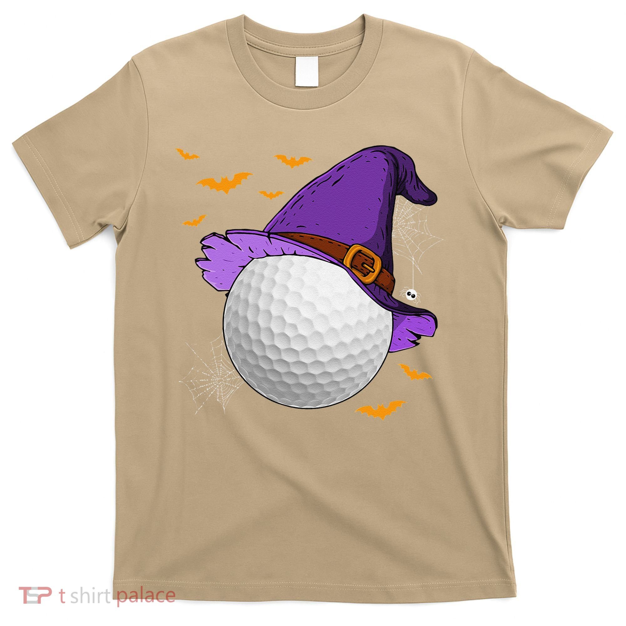 Golf Ball Witch Hat Pumpkin Spooky Halloween Costume T-Shirt