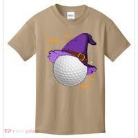 Golf Ball Witch Hat Pumpkin Spooky Halloween Costume Kids T-Shirt thumb 0