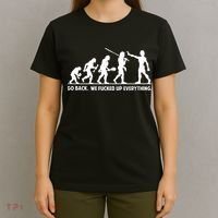 Go Back We Fucked Up Evolution T-Shirt thumb 4