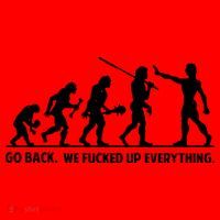 Go Back We Fucked Up Evolution Santa Hat thumb 1