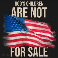 Gods Children Are Not For Sale Usa Flag Women's Hoodie thumb 2