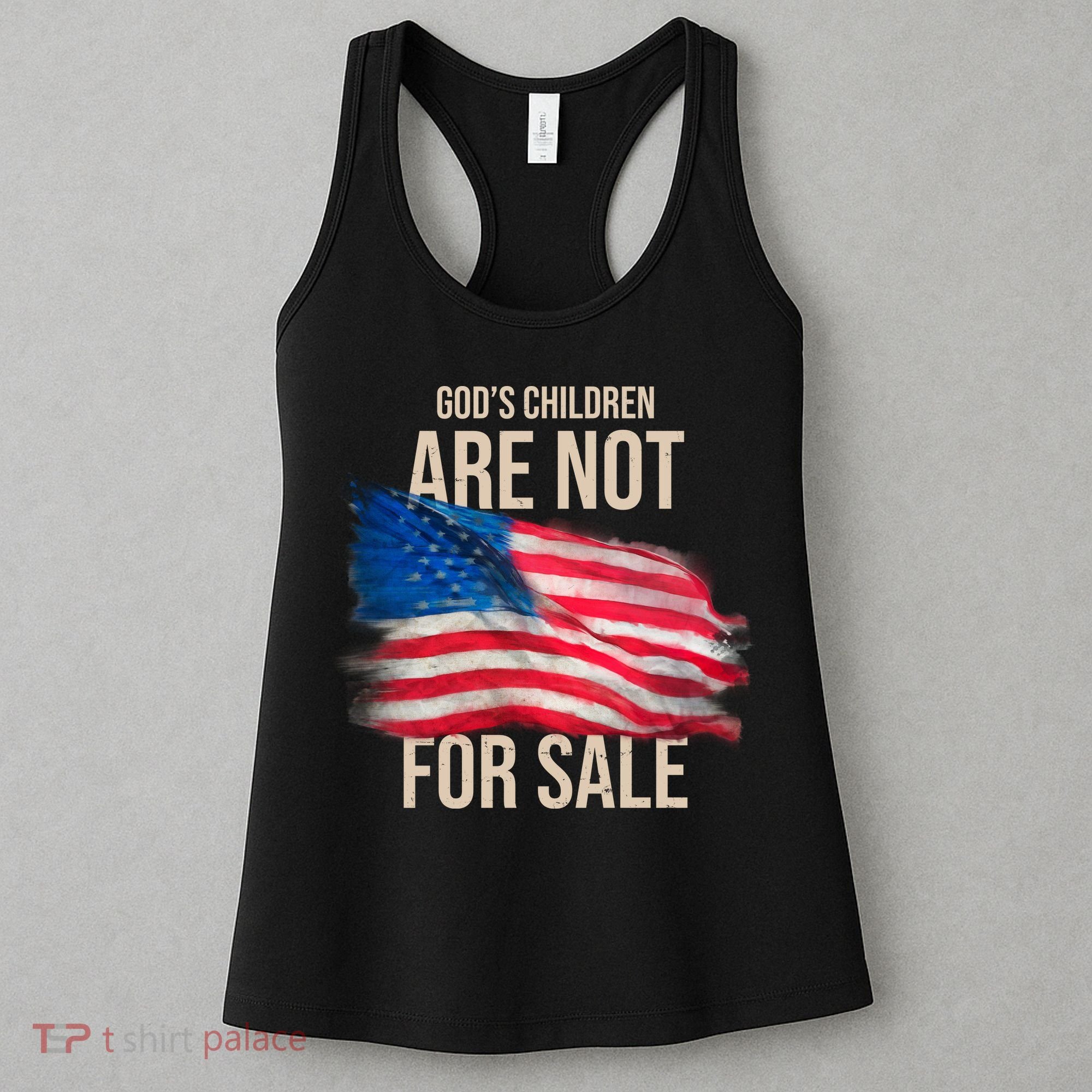 Gods Children Are Not For Sale Usa Flag Women's Tank Top