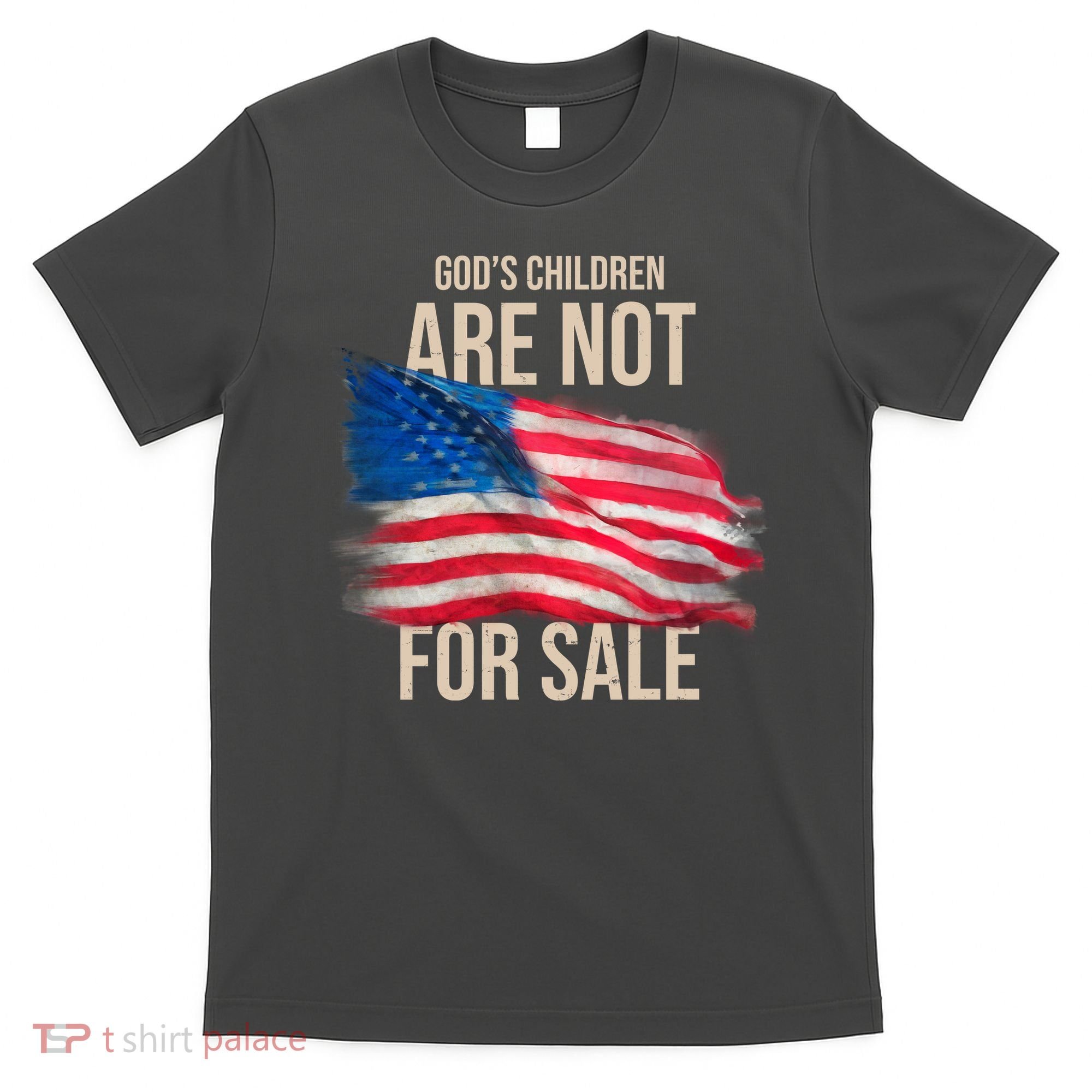 Gods Children Are Not For Sale Usa Flag T-Shirt