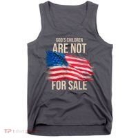 Gods Children Are Not For Sale Usa Flag Tank Top thumb 0