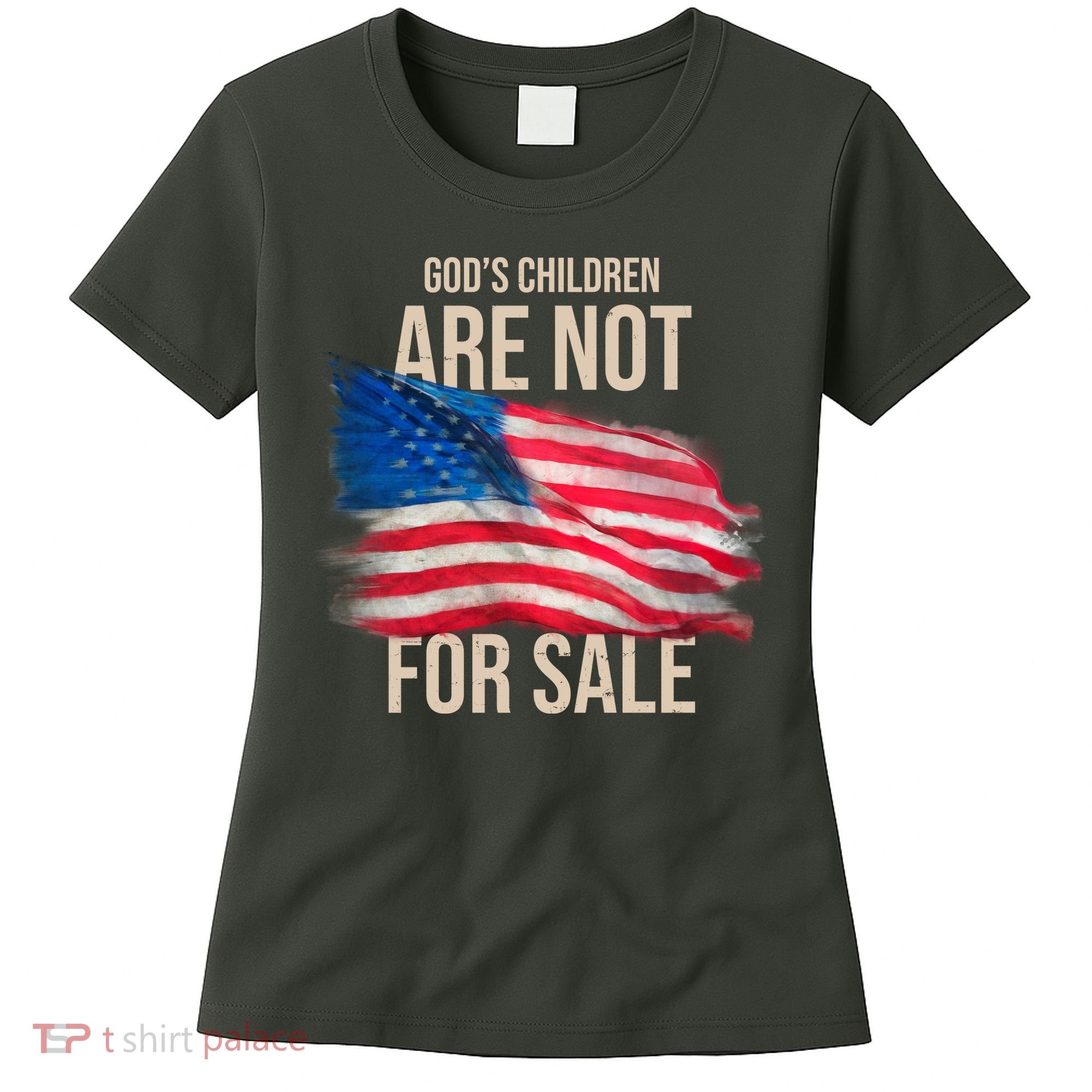 Gods Children Are Not For Sale Usa Flag Women's T-Shirt