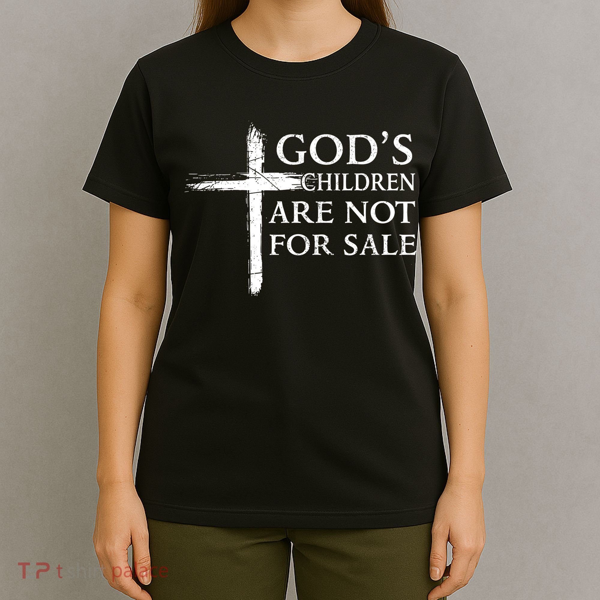 Gods Children Are Not For Sale Cross Christian T-Shirt