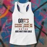 Gods Children Are Not For Sale Cross Usa Women's Tank Top thumb 3