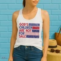 Gods Children Are Not For Sale USA Awareness Women's Tank Top thumb 2