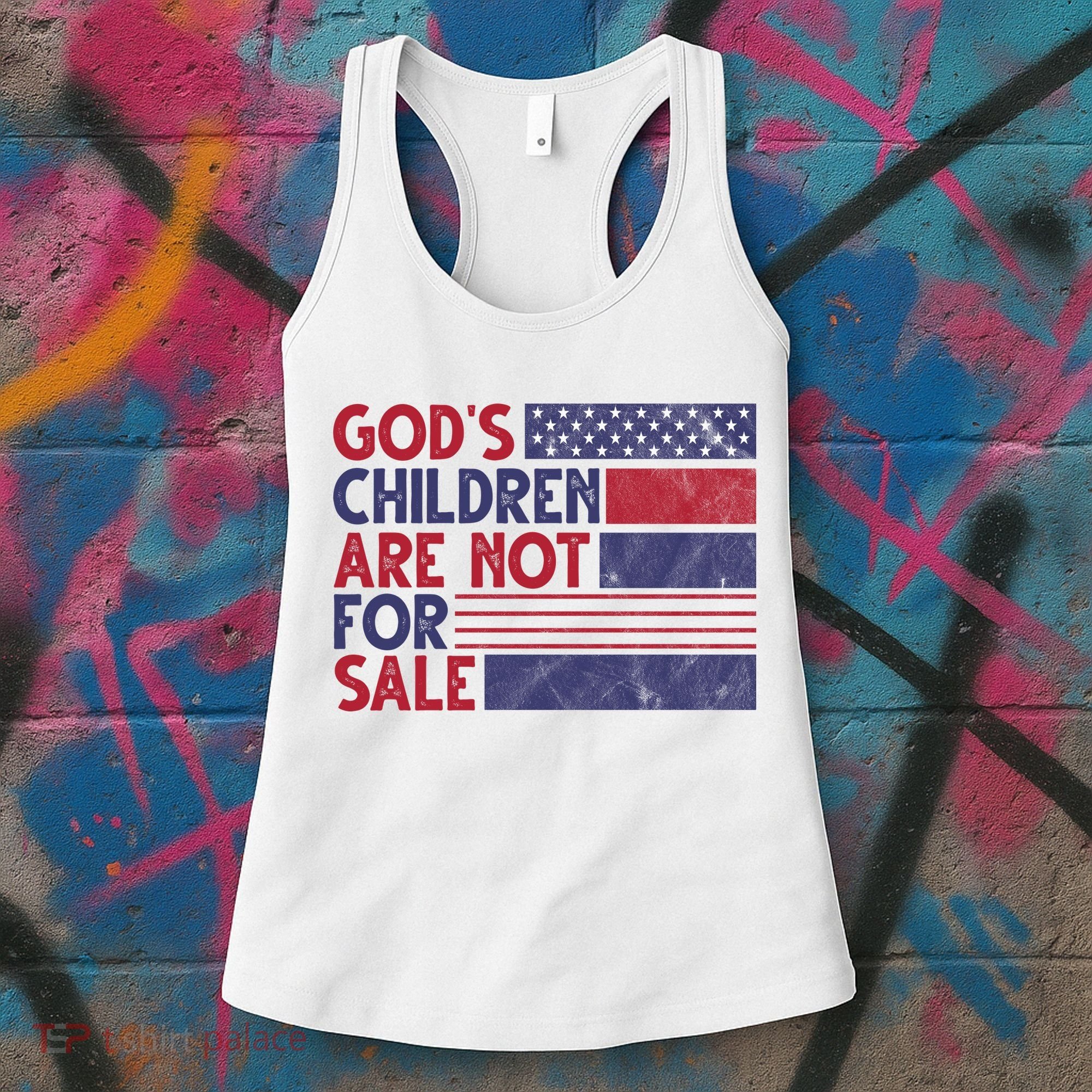 Gods Children Are Not For Sale USA Awareness Women's Tank Top