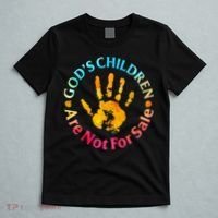 Gods Children Are Not For Sale Hand Prints T-Shirt thumb 5