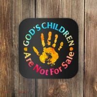 Gods Children Are Not For Sale Hand Prints Coaster thumb 0