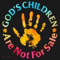 Gods Children Are Not For Sale Hand Prints Pom Pom 12in Knit Beanie thumb 2