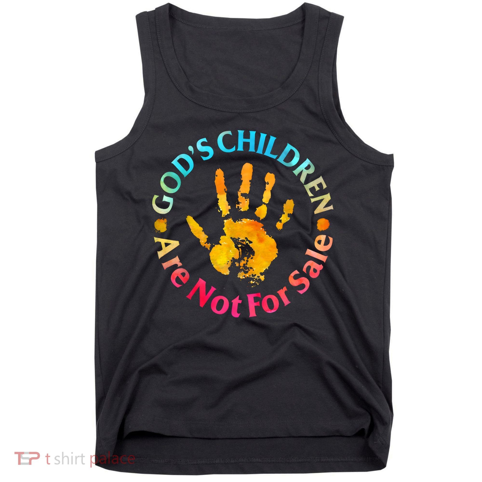 Gods Children Are Not For Sale Hand Prints Tank Top