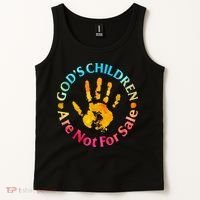 Gods Children Are Not For Sale Hand Prints Tank Top thumb 2
