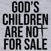 Gods Children Are Not For Sale Cross Women's Racerback Cropped Tank thumb 2