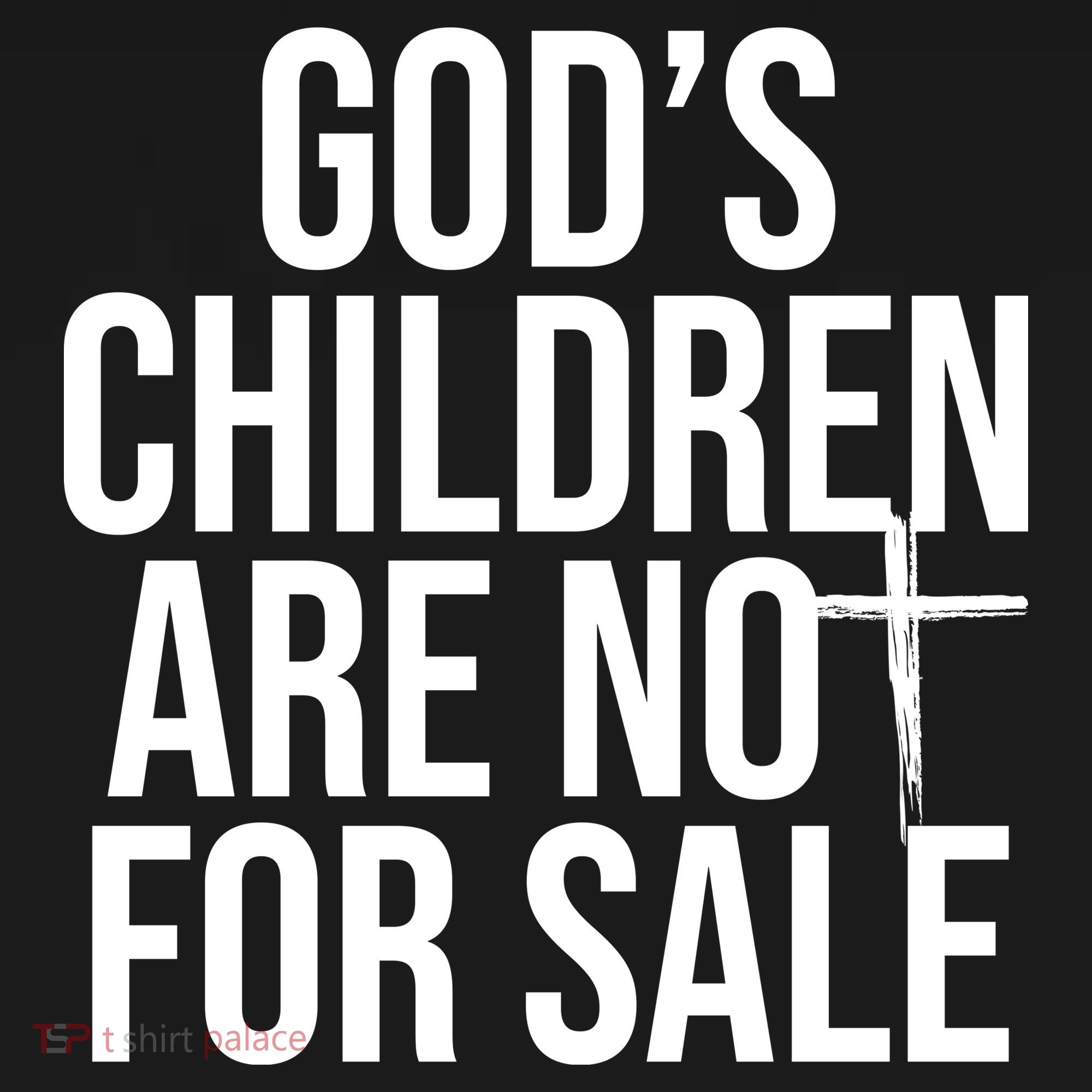 Gods Children Are Not For Sale Cross Button