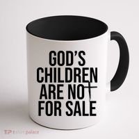 Gods Children Are Not For Sale Cross Coffee Mug thumb 1