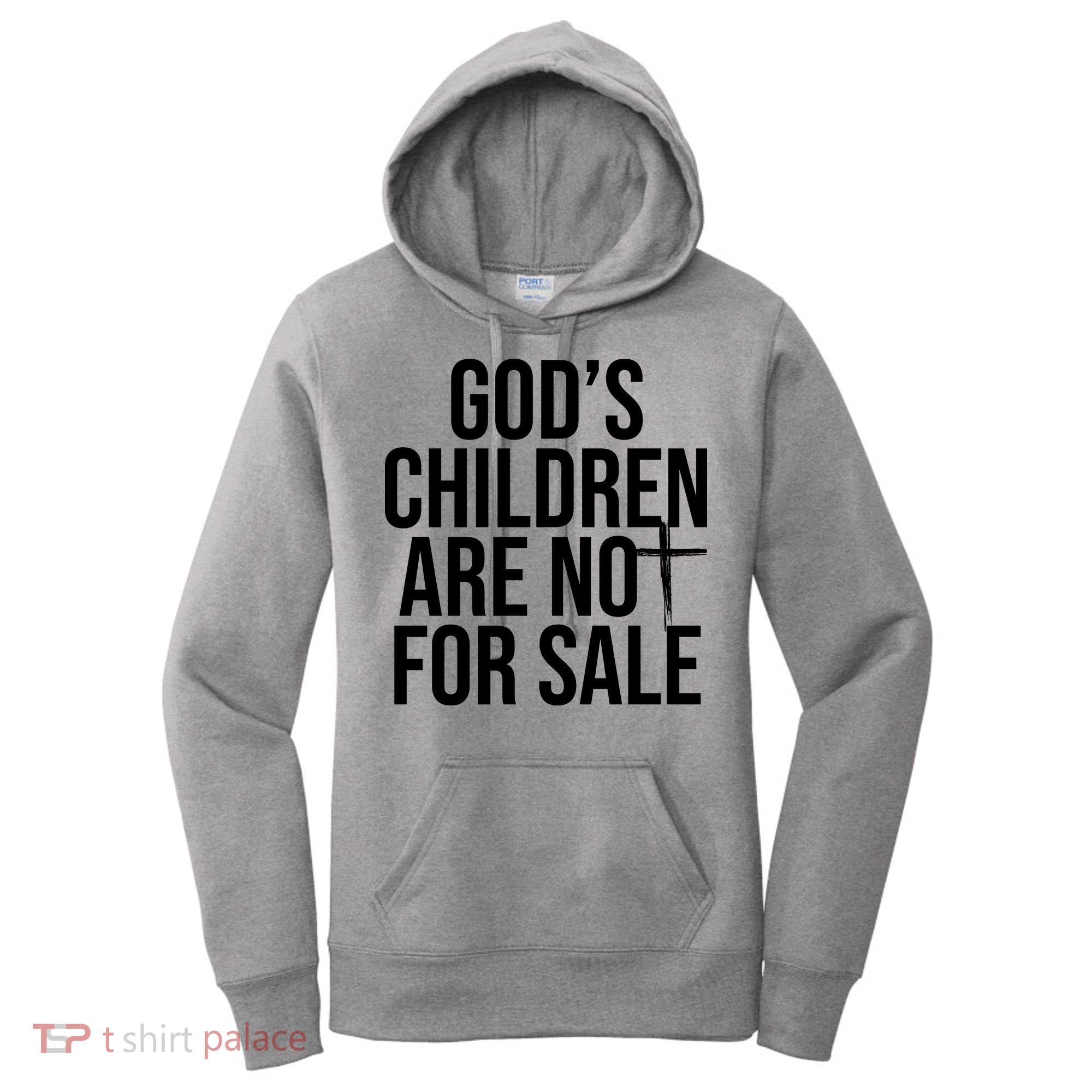 Gods Children Are Not For Sale Cross Women's Hoodie